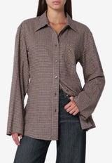 Our Legacy Flannel Check Long-Sleeved Shirt Brown W4252DECO/R_OLEGA-EN
