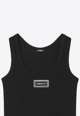 Versace Ribbed Tank Top Black