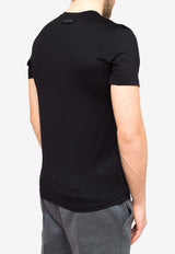 Prada Logo Patch Essential T-shirt Black UJM564S092710_F0002