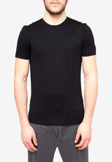 Prada Logo Patch Essential T-shirt Black UJM564S092710_F0002