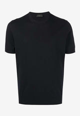 Prada Logo Patch Essential T-shirt Black UJM564S092710_F0002
