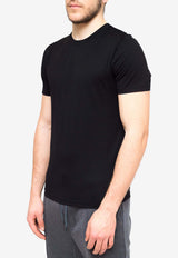 Prada Logo Patch Essential T-shirt Black UJM564S092710_F0002