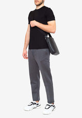 Prada Logo Patch Essential T-shirt Black UJM564S092710_F0002