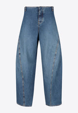 Alaïa Washed Wide-Leg Jeans Blue AA9P1256D007B517_BLEU DELAVE_30005320