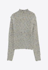 PINKO Proud Mary Knitted Sweater Gray 105968A2YB_VGC