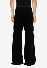 Rick Owens Cargobelas Corduroy Cargo Pants Black RU02E1339MLC9_09