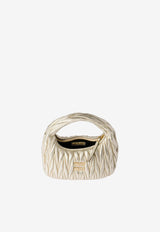 Miu Miu Wander Matelassé Leather Top Handle Bag Gold 5BC125VOOYAN88_F0846