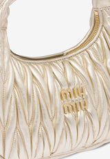 Miu Miu Wander Matelassé Leather Top Handle Bag Gold 5BC125VOOYAN88_F0846