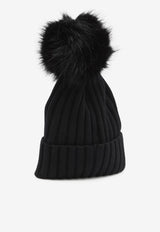 Moncler Pom Pom Wool Beanie Black K20933B00064M1131_999