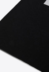 PINKO Logo Knit Wool Scarf Black 105988A2Z5_ZZ2