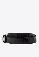 Lemaire Rail Leather Belt Dark Brown AC1236LL0055_BR449