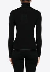 Moncler Logo Wool Turtleneck Sweater Black K20939F00009M1180_999