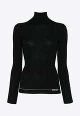 Moncler Logo Wool Turtleneck Sweater Black K20939F00009M1180_999