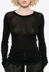 Rick Owens Ribbed Semi-Sheer Top Black RP02E4202RC_09