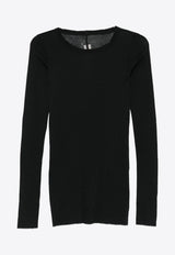 Rick Owens Ribbed Semi-Sheer Top Black RP02E4202RC_09