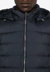 Moncler Arneb Hooded Short Down Jacket Navy K20911A00129549SK_779