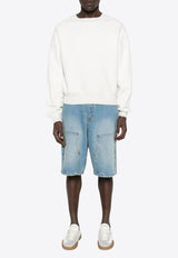 Palm Angels Essential Crewneck Sweatshirt White PMBA08KF25FLE001_030B