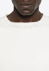 Palm Angels Essential Crewneck Sweatshirt White PMBA08KF25FLE001_030B