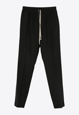 Rick Owens Elastic-Waistband Slim Pants Black RU02E1390ZL_09