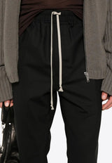 Rick Owens Elastic-Waistband Slim Pants Black RU02E1390ZL_09