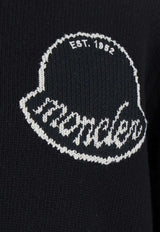 Moncler Logo Intarsia Wool Sweater Black K20919C00004M1242_999