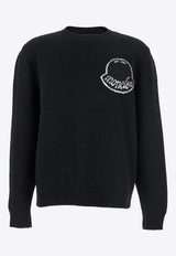 Moncler Logo Intarsia Wool Sweater Black K20919C00004M1242_999