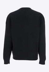 Moncler Logo Intarsia Wool Sweater Black K20919C00004M1242_999