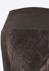 Rick Owens Paneled Velvet Pants Brown RP02E4301V_78
