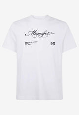 Moncler Script Logo Crewneck T-shirt White K20918C0001289AUG_00A