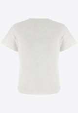 Moncler Embroidered Logo Crewneck T-shirt White K20938C0000589AJS_00A