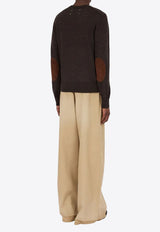 Maison Margiela Wool Crewneck Sweater Brown S50HL0041M13098_144M