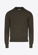 Maison Margiela Wool Crewneck Sweater Brown S50HL0041M13098_144M
