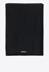 PINKO Logo Patch Ribbed Scarf Black 105996A2Z4_Z99