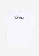 Off-White Bookish Flowers Printed T-shirt White OWAA089F25JER002_0110