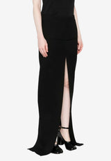 Rick Owens High-Rise Sliced Maxi Skirt Black RO02E4387WD_09