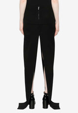 Rick Owens High-Rise Sliced Maxi Skirt Black RO02E4387WD_09