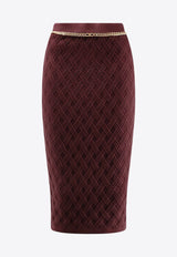 Elisabetta Franchi Iconic Pencil Skirt Burgundy GK20B56E2EA4_Merlot_29847017