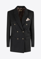 Elisabetta Franchi Double-Breasted Blazer Black GI18957E2_110