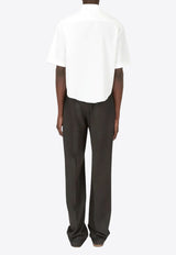 Maison Margiela Short-Sleeved Cropped Shirt White S50DR0012S43001_100