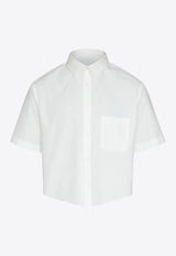 Maison Margiela Short-Sleeved Cropped Shirt White S50DR0012S43001_100