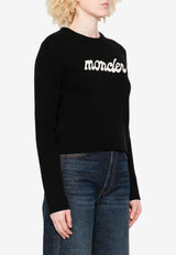 Moncler Wool and Cashmere Logo Sweater Black K20939C00004M4281_999