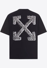 Off-White Scribble Arrow Skate T-shirt Black OMAA120F25JER00C_1001