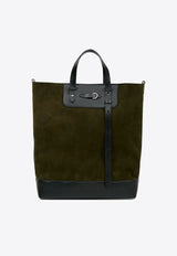 Maison Margiela Suede Vertical Tote Bag Khaki SB1WC0024P8610_HB075