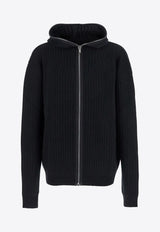 Rick Owens Zip-Up Wool Cardigan Black RU02E1647KWV_09