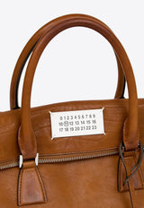 Maison Margiela Medium 5AC Loved to Death Leather Top Handle Bag Cognac SB1WG0074P8565_T2287