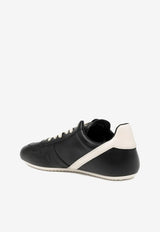 Rick Owens Minimal Leather Low-Top Sneakers Black RU02E1889LCO_911