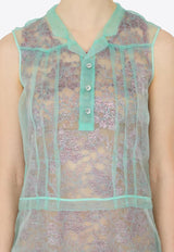 Maison Margiela Sleeveless Sheer Dress Green S51DD0048MTN114_642