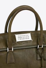 Maison Margiela Medium 5AC Loved to Death Leather Top Handle Bag Khaki SB1WG0074P8565_T7225