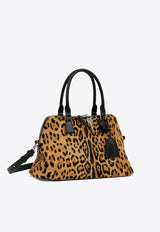 Maison Margiela Medium 5AC Leopard Print Top Handle Bag Brown SB1WG0074P8316_HA923