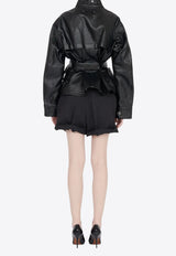 Maison Margiela Laminated Belted Jacket Black S51AM0504M35599_900